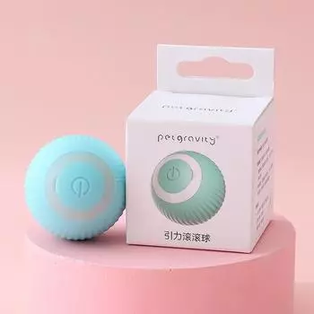Интеллектуальная интерактивная игрушка для кошек Powerball 2.0 Игрушка для кошек Smart Cat Ball избавляет от скуки, защищает от укусов, тихий компаньон, привлекает кошек синий