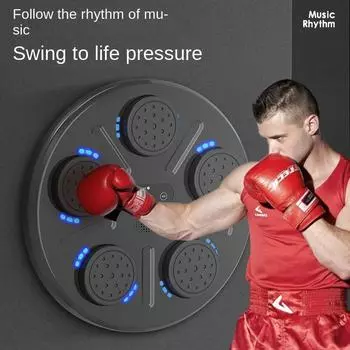 Интеллектуальная музыкальная машина для бокса, тренировочная настенная мишень для музыкального бокса, детская электронная музыкальная машина для бокса чёрный