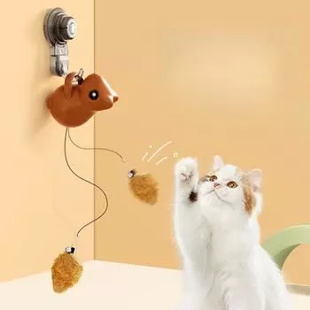 Интеллектуальная подъемная игрушка для кошек для домашних животных, электрическая белка, подвесной кошачий мяч, артефакт для самоудовлетворения и избавления от скуки 10*7*8cm