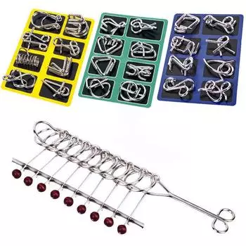 Интеллектуальная пряжка с девятью звеньями, отверстие для замка Любана, открытый замок, детский набор игрушек-пазлов