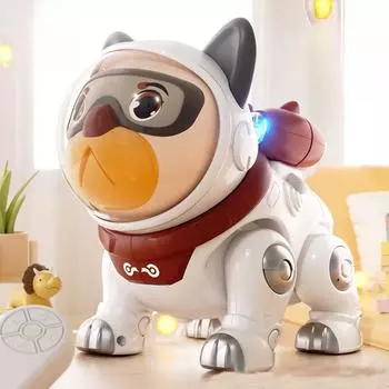 Интеллектуальная роботизированная собака может лаять, имитировать пение и танцы, электрическая игрушка, детская механическая ходячая игрушка для щенков красный