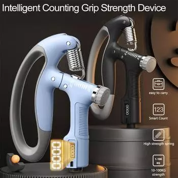Интеллектуальная ручка для подсчета веса 10-100 кг, регулируемая сила упражнений, укрепление запястья и пальцев, тренажер для расширения 1 шт.