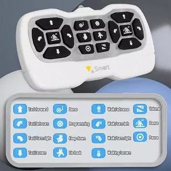 Интеллектуальная собака-робот, игрушечная собака с дистанционным управлением, танцы, классические истории, сенсорное зондирование, инфракрасное зондирование, интеллектуальное развитие синий