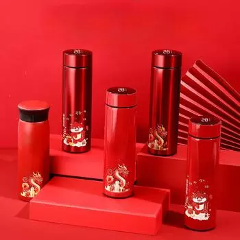 Интеллектуальная термочувствительная чашка-термос. Чашка национального прилива. Новогодний подарочный кубок. Дополнительные мероприятия в ознаменование церемонии вручения за руки. 500ml