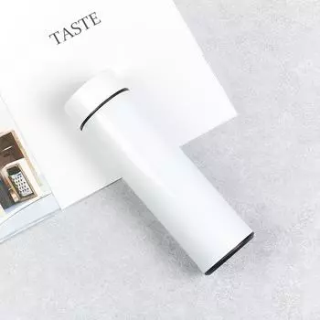 Интеллектуальная вакуумная колба из нержавеющей стали со светодиодной сенсорной температурой, прямая чашка для бизнеса, офиса, подарочная чашка 500ml красный