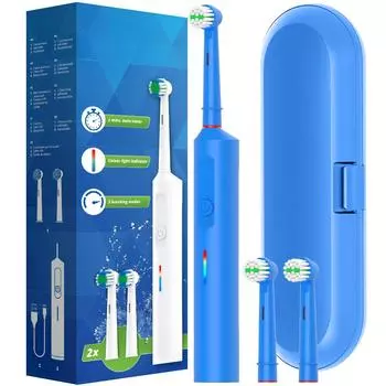 Интеллектуальная вращающаяся электрическая зубная щетка, перезаряжаемые вращающиеся зубные щетки, совместимые со сменными насадками для зубных щеток Oral B