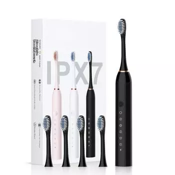 Интеллектуальная звуковая электрическая зубная щетка, перезаряжаемое полностью автоматическое устройство для отбеливания и чистки зубов для взрослых для студентов и мужчин