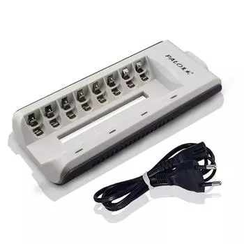 Интеллектуальное зарядное устройство PALO с 8 слотами nimh nicd и светодиодным дисплеем для аккумуляторной батареи типа aa aaa 1,2 В, быстрое зарядное устройство