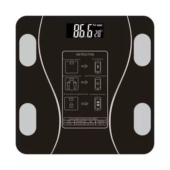 Интеллектуальные весы для домашнего использования, электронные цифровые весы для измерения жира в организме чёрный