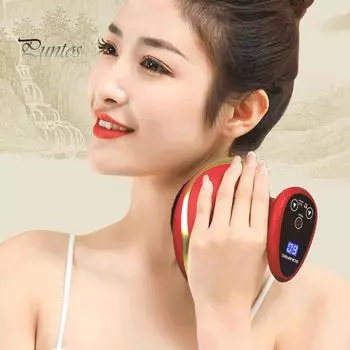 Интеллектуальный электрический массажер для женщин и мужчин, вакуумное всасывающее отрицательное давление, массаж тела, 9 уровней, нагревательное устройство для банок, USB аккумуляторная батарея для тела красный