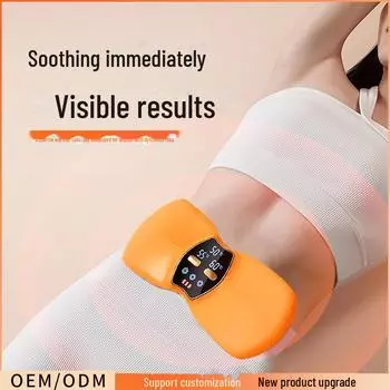 Интеллектуальный электрический пояс для согревания матки: Массажер для снятия боли у девушек с дисменореей English gift box packaging кремовый