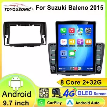 Интеллектуальный Android Car Radio Multimedia Video Player для Suzuki Baleno 2015 - 2018 Сенсорный экран Вентилятор охлаждения WiFi Bluetooth 8 core 2GB+32GB