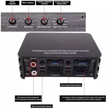Интеллектуальный автомобильный аудиодинамик, выделенный усилитель, 6-канальный усилитель мощности для системы Android 4 channel