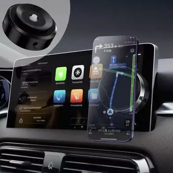 Интеллектуальный автомобильный держатель для мобильного телефона с магнитной вакуумной адсорбцией, сверхустойчивый кронштейн на присоске для навигации серебряный