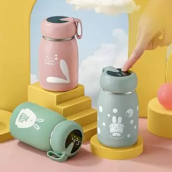 Интеллектуальный цифровой дисплей, вакуумная чашка, чашка из нержавеющей стали, сенсорный дисплей, температура, сохраняющая тепло и холодную воду, чашка 320ml