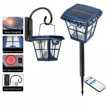 Интеллектуальный датчик солнечной энергии, светодиодный светильник для наружного освещения, ретро настенный светильник, садовый светильник, водонепроницаемый уличный светильник для лужайки A style