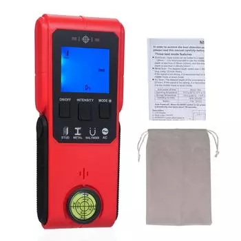 Интеллектуальный датчик уровня Stud Finder Bubble с цифровым ЖК-дисплеем для металла, дерева, переменного тока