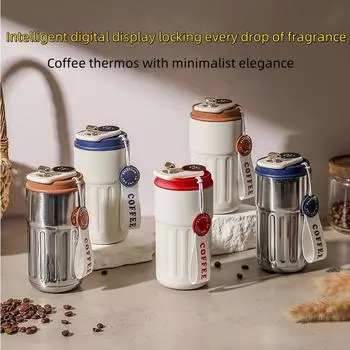 Интеллектуальный дисплей температуры 316 нержавеющая сталь вакуумная чашка 450 мл изолированная офисная кофейная чашка бизнес портативная изолированная чашка 450ml