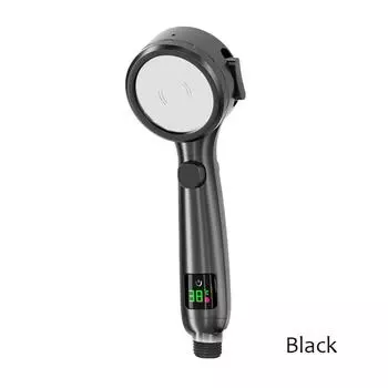 Интеллектуальный дисплей температуры, светодиодная насадка для душа, высокое давление, 4 режима, регулируемый дождевой душ, экономия воды, аксессуар для ванной комнаты белый