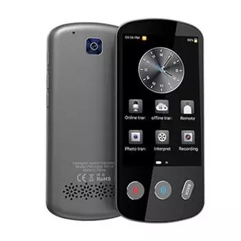 Интеллектуальный голосовой автономный переводчик P60 поддерживает 138 языков в режиме реального времени многоязычный инструмент портативный переводчик чёрный