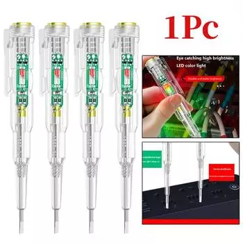 Интеллектуальный индукционный детектор напряжения, ручка, вольтметр 70-250 В, тестер цепей, электрическая отвертка, индикаторный инструмент