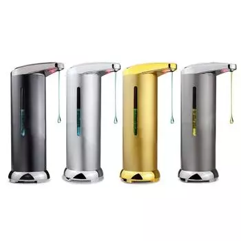 Интеллектуальный индукционный инфракрасный датчик из нержавеющей стали, бесконтактный дозатор мыла золотой