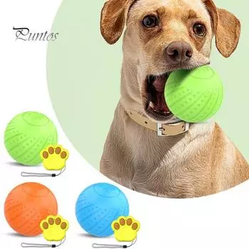 Интеллектуальный интерактивный игрушечный мяч для собак с дистанционным управлением, 2 интерактивных режима, малошумный активный катящийся шарик для жевания домашних животных B оранжевый