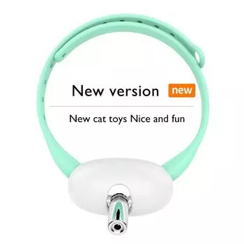 Интеллектуальный лазерный ошейник для кошек, лазерная игрушка для кошек, товары для животных зелёный