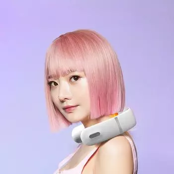 Интеллектуальный массажер для шейного отдела, подарочная коробка, бытовой горячий компресс для разминания плеч и шеи, электрический импульсный массажер для шейного отдела Standard model белый