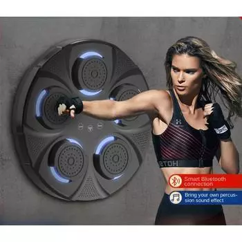 Интеллектуальный музыкальный боксерский автомат, настенная мишень, тренировочная мишень для реакции, домашняя подвесная настенная детская фокус-рукавица, декомпрессионная стена для песка blue light чёрный