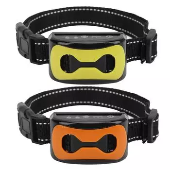 Интеллектуальный ограничитель лая собаки, автоматическая идентификация, ошейник для лая собак, водонепроницаемый тренировочный ошейник Orange оранжевый