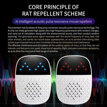Интеллектуальный отпугиватель вредителей, устройство управления мышью со сверхвысокочастотными импульсными волнами, вилка европейского стандарта, ультразвуковой отпугиватель мышей для использования в помещении One Size EU Plug