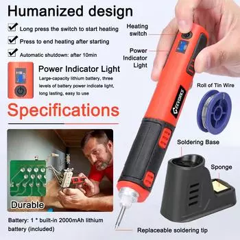 Интеллектуальный паяльник, ручной паяльник, беспроводной сварочный инструмент, пайка литиевыми припоями разноцветный