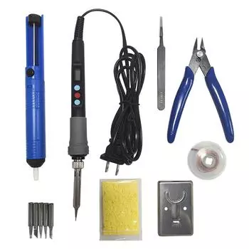 Интеллектуальный паяльник с цифровым дисплеем Электронный паяльник Портативный Регулируемый EU Plug