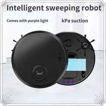 Интеллектуальный подметальный робот, беспроводной пылесос 3 в 1, автоматическая влажная и сухая ультратонкая умная машина для мытья полов белый