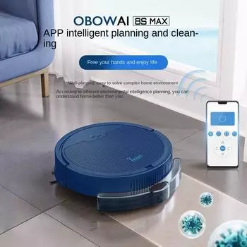 Интеллектуальный подметальный робот для влажной и сухой уборки с резервуаром для воды Приложение для планирования маршрута Коллекция большой емкости 510 мл English Version