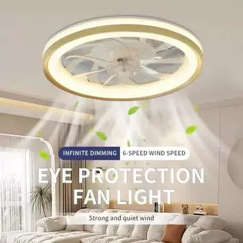 Интеллектуальный потолочный вентилятор, пульт дистанционного управления, двигатель постоянного тока, затемнение декора спальни, невидимые лопасти вентилятора, светодиодные энергосберегающие лампы