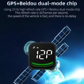 Интеллектуальный проекционный дисплей, универсальный автомобильный GPS-проекционный дисплей с отображением скорости, компаса, количества чёрный