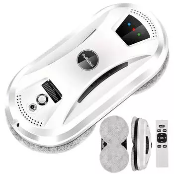 Интеллектуальный робот для мытья окон, полностью автоматическая машина для мытья окон, робот для мытья стеклянных окон с дистанционным управлением и электрическим планированием HCR-02 белый