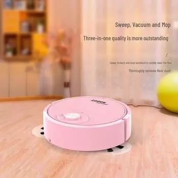Интеллектуальный робот-подметальщик 3 в 1 розовый