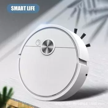 Интеллектуальный робот-пылесос Yousheng с мощностью всасывания 300 Па, компактный дизайн, перезаряжаемый, простой в обслуживании, робот для мытья полов чёрный