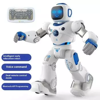 Интеллектуальный робот с дистанционным управлением, программирование голосового диалога, электрические танцевальные детские игрушки, подарки на день рождения белый