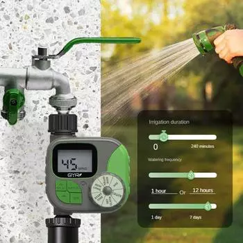 Интеллектуальный таймер для садоводства, автоматический поливщик для сада, балкона, фермы, спринклерный таймер, контроллер для орошения на открытом воздухе зелёный