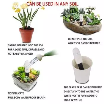 Интеллектуальный тестер влажности почвы, измеритель влажности, газон, растения, цветы, монитор почвы, гигрометр, удобный садовый инструмент белый