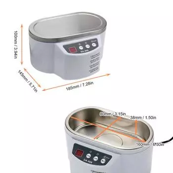 Интеллектуальный ультразвуковой очиститель Мини Бытовая ультразвуковая чистящая машина Двойной Ультразвук US Plug