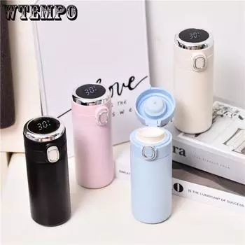 Intelligence Portable Thermos Cup 500ml Vacuum Flasks Portable Stainless Steel Thermos Cup Water Bottle Travel Tea Mug Office Thermos Cup 420ml