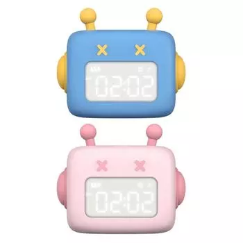 Интеллектуальный будильник, пробуждение в спальне, робот, часы, принадлежности для дома, для детской комнаты, подарок для девочки синий