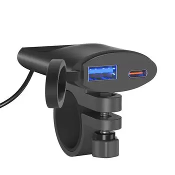 Intelligent Charger 30W USB-C & 18W USB-A Dual Ports For 12-24V Cars ATVs SUVs