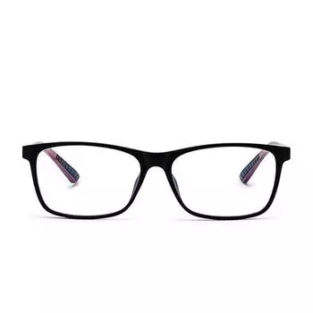 Intellilens | Компьютерные очки Zero Power Blue Cut | Антибликовые, легкие, с защитой от УФ-излучения | Унисекс | Черный и красный | Квадратный | Средний