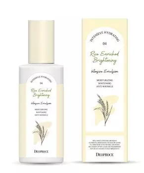 Интенсивная осветляющая эмульсия для лица с экстрактами злаковых культур DEOPROCE RICE ENRICHED BRIGHTENING INTENSIVE EMULSION 200мл